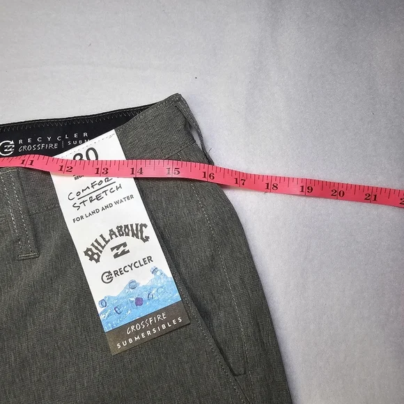 Men’s Billabong Crossfire Submersibles Board Shorts Olive Green Size 30 - Picture 7 of 10
